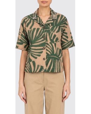 Twinset Cotton Shirt With Floral Print - Green