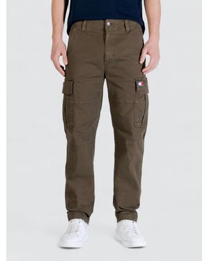 Tommy Hilfiger Cotton Cargo Trousers - Brown