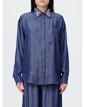 Liu Jo Viscose Blend Shirt - Blue