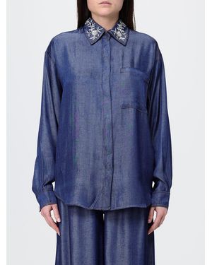 Liu Jo Viscose Blend Shirt - Blue