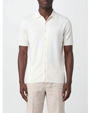 Kangra Short-Sleeved Stretch Cotton Polo Shirt With Classic Collar - White