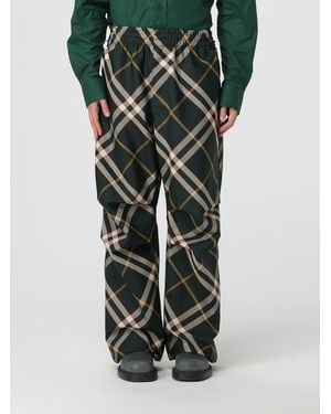 Burberry Dark Check Pants For - Black