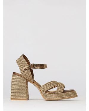 Castañer Valle Braided Raffia And Leather Sandal - Natural