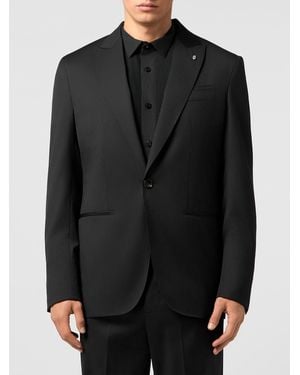 Billionaire Virgin Wool Single-Breasted Blazer - Black