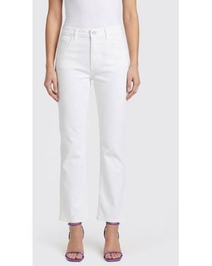 ICON DENIM Cropped Denim Jeans - White