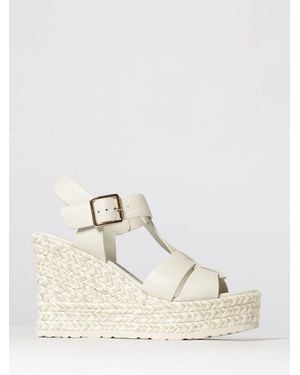 Paloma Barceló Nappa Wedge Sandals - Natural