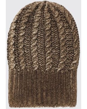 Avant Toi Bonnet Beanie 100% Cachemire À Maille Tressée - Marron
