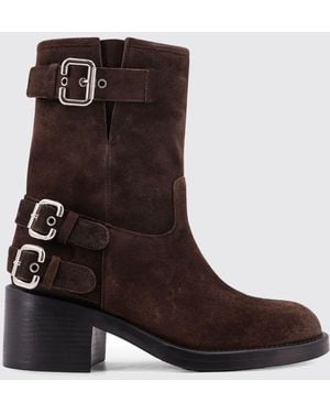 Chloé Flat Ankle Boots - Brown