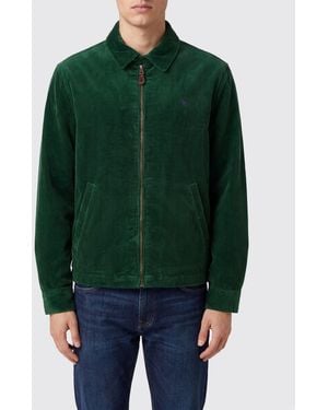 Polo Ralph Lauren Wynton Velvet Shirt Jacket With Embroidered Logo - Green