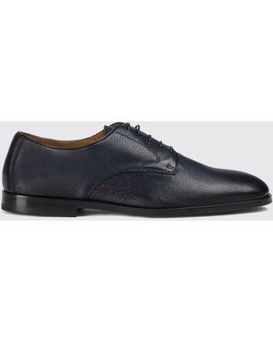 Doucal's Classic Deer Leather Derby Shoes With Leather And Rubber Sole - White