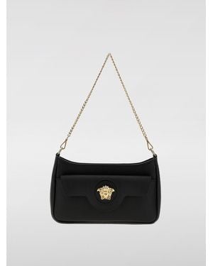 Versace La Medusa Grained Leather Bag - White
