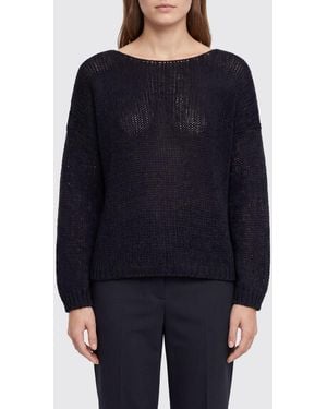 Roberto Collina Cotton Blend Crew-Neck Jumper - Blue