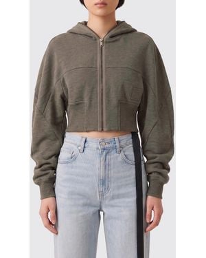 Rick Owens Cotton Crop Sweatshirt - Grey