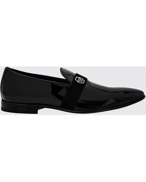 Philipp Plein Lackleder-Mokassin Mit Hexagon - Weiß