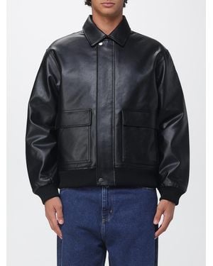 Carhartt Surchemise En Similicuir À Épaules Tombantes - Noir