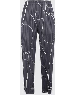 Pleats Please Issey Miyake Trousers - Blue