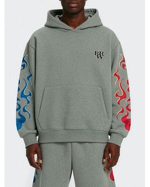 Barrow Cotton Hoodie With Maxi Logo - Gray