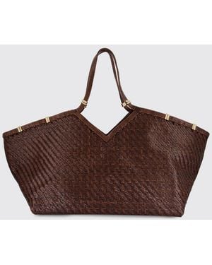 Benedetta Bruzziches Borsa Tote Grande Usha - Marrone