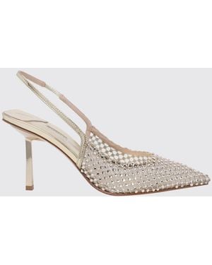 Le Silla Rhinestone Nylon Gilda Slingback - White