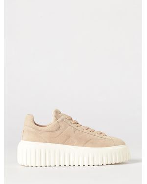 Hogan H-Stripes Suede Trainers - Natural