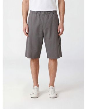 MM6 by Maison Margiela Pantalones Cortos Cargo De Algodón Hasta La Rodilla Con Cintura Elástica - Gris