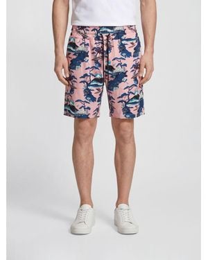Mauna Kea Printed Viscose Shorts - Blue