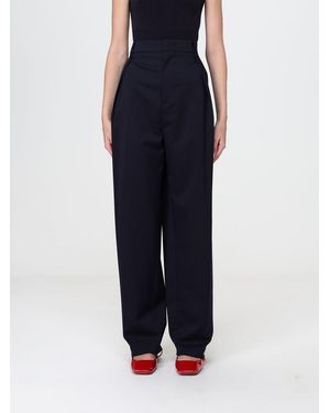 N°21 High-Waisted Wide-Leg Pants - Blue