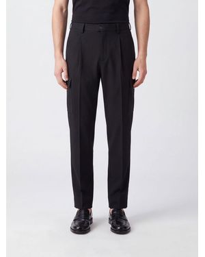 Herno Straight-Leg Nylon Cargo Pants With Side Pockets - Black