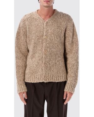 sunflower Cardigan Mit V-Ausschnitt Aus Woll-Alpaka-Mischung Mit Rippbündchen - Natur