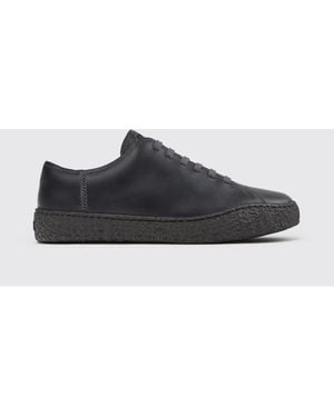 Camper Peu Terreno Smooth Leather Trainers With Embossed Logo And Rubber Sole - White