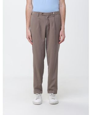 Myths Slim Fit Wool Fresco Trousers - Grey