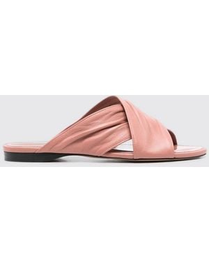 Paris Texas Twisted Strap Flat Sandals - Pink