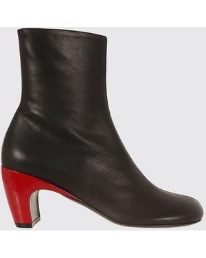Dries Van Noten Leather Ankle Boot - Black