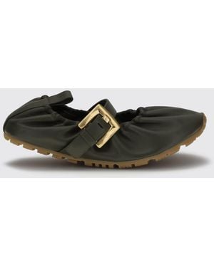 Balmain Leather Ballerinas - White