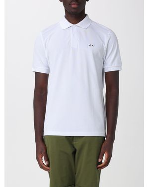 Sun 68 Cotton Logo Polo Shirt - White