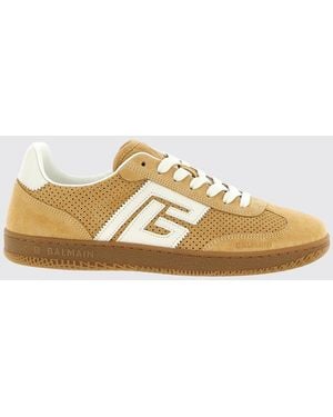Balmain Swan Suede Trainers - Natural