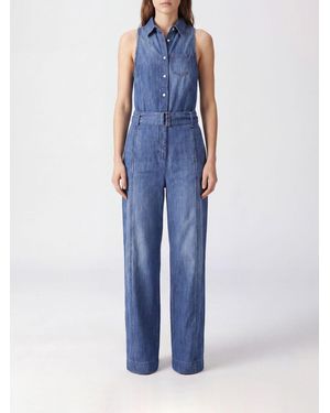 Pinko Mono De Algodón Y Lino - Azul