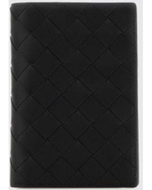 Bottega Veneta Intrecciato Calfskin Bifold Document Holder With Card Slots - White