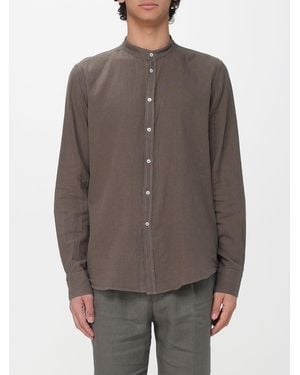 Manuel Ritz Linen And Cotton Casual Shirt - Brown