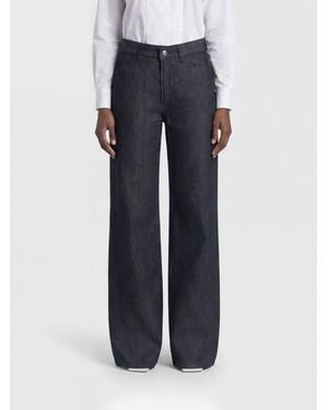 Dondup Amber Wide-Leg Denim Jeans - Blue