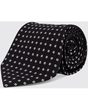 Tom Ford Jacquard Silk Tie - Black