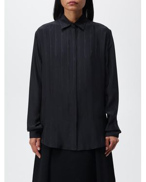 Saint Laurent Shirt In Organic Silk - Blue
