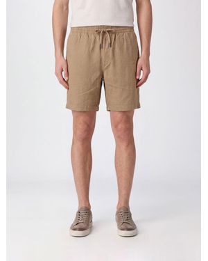 Polo Ralph Lauren Linen Drawstring Shorts With Embroidered Logo - Natural