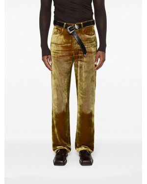Magliano Flattone Straight Laser Viscose And Silk Jeans - Grey