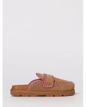 Mou Low Bio Suede Mules - Brown