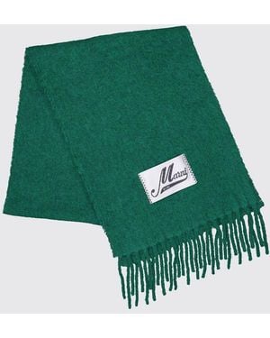 Marni Brushed Wool Scarf - Green