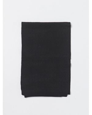 Moschino Bufanda De Mezcla De Lana Con Logo Jacquard - Negro