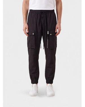 Thom Krom Technical Fabric Cargo Pants With Drawstring Waist - Blue
