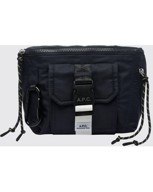 A.P.C. Nylon-Gürteltasche Mit Appliziertem Logo, Reißverschluss Und Verstellbarem Riemen - Schwarz