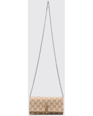 Gucci Mini Dionysus Tasche Von Aus Gg Supreme-Stoff Mit Tigerkopf-Verschluss - Weiß
